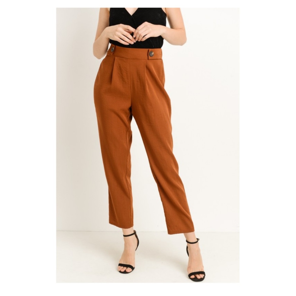 🔥LAST ONE!🔥(small) Pleated High Waist Ankle Pant - Picture 2 of 5